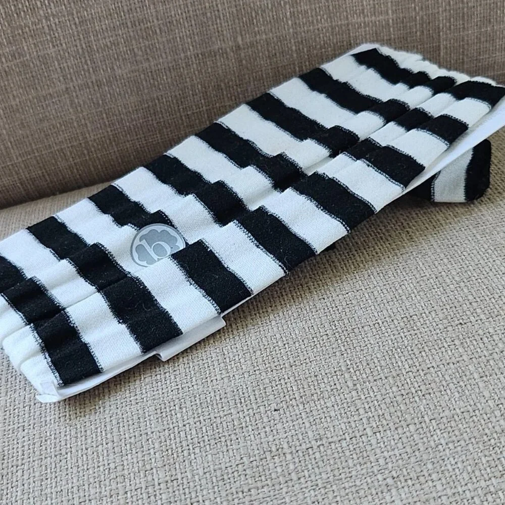 Baby Bling Headband baby White/Black Striped Baby Head Band Brand: Baby Bling